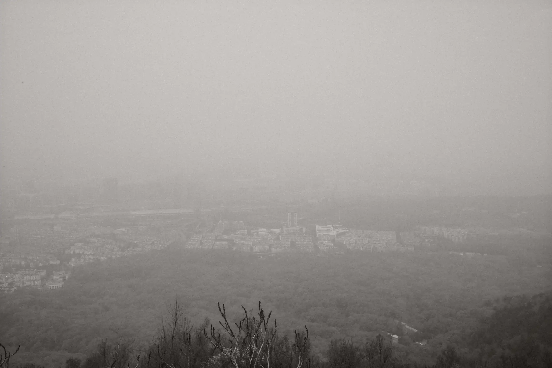 an overcast day looking over Nanjing
