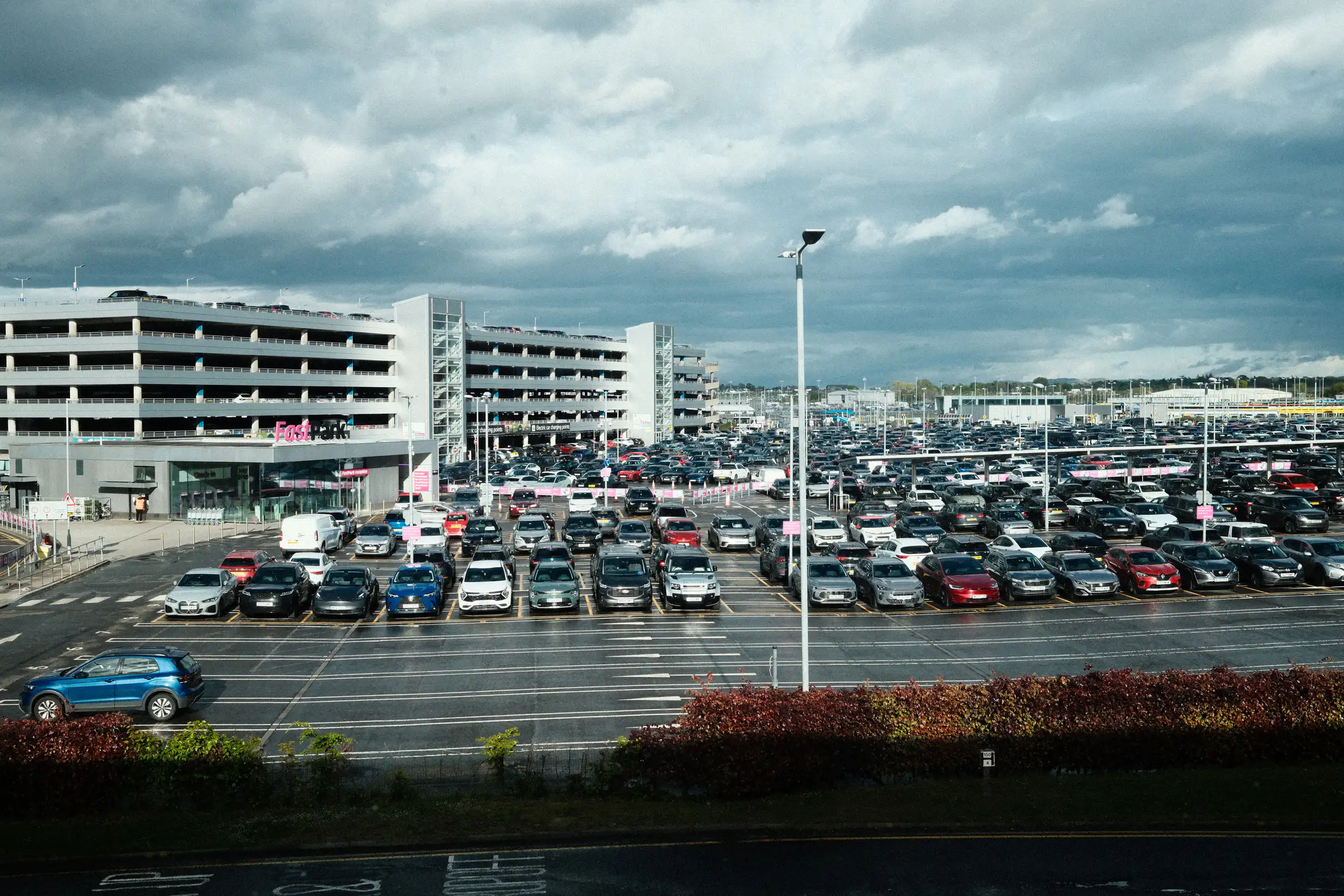 cars parked at Edinburgh airport